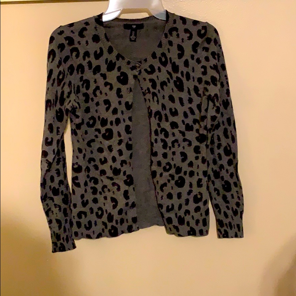 Leopard Print Cardigan - image 1